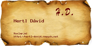 Hertl Dávid névjegykártya